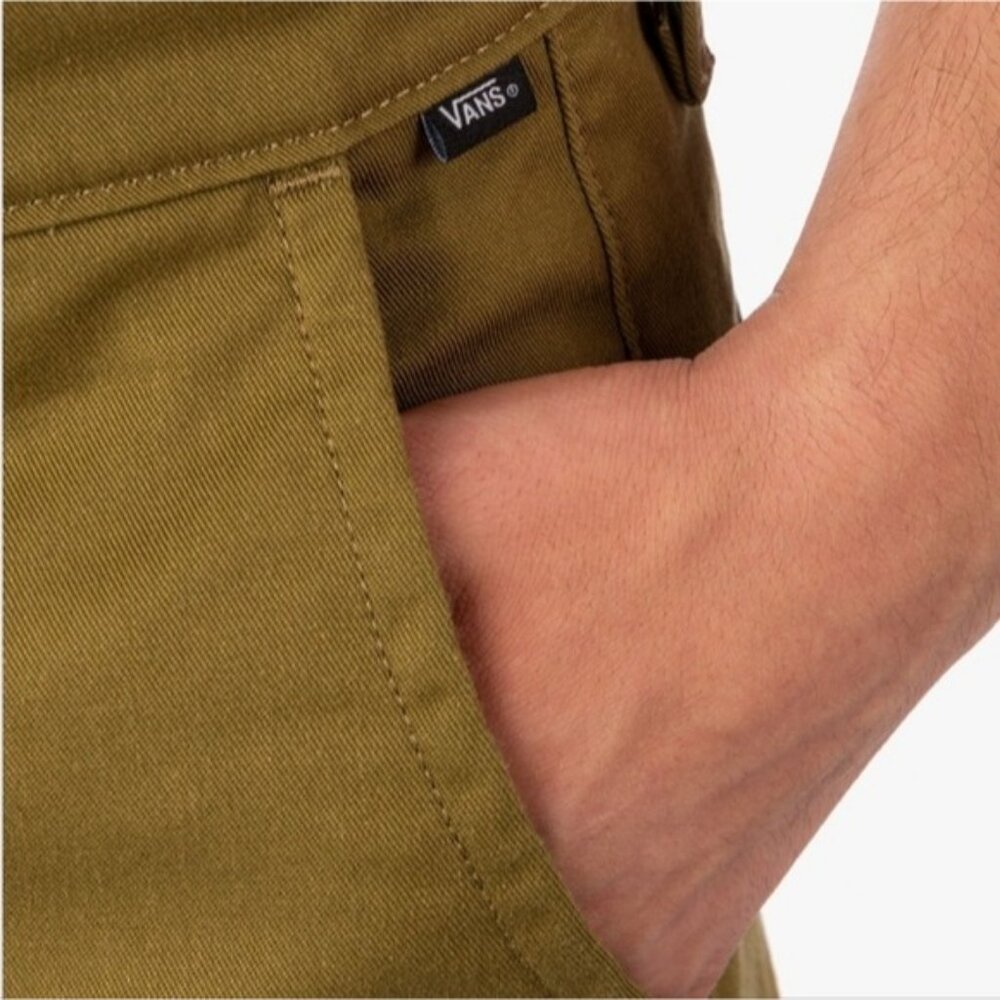 Vans Authentic Chino Men Waist Size 28 Relaxed Pants Golden Brown 022026 - Picture 4 of 8